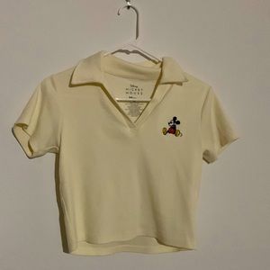 Collared Mickey Mouse Shirt M